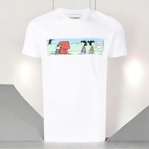 New Men's "ICEBERG" Snoopy Tee Shirt, Peanuts Theme